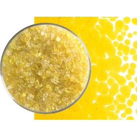 Yellow Transparent Glass Frit Coarse Bullseye COE 90 Fusible- 2 Ounces