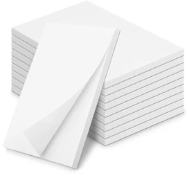 Note Pads 4x6 in, 10 Pack Blank Server Notepad, 50 Sheets Per Scratch Memo Pads for Grocery Shopping to Do Lists, Small White Paper for Writing Quick Notes Work Home Office