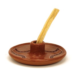 PALOSANTO - Palo Santo Ollas incense plate - 1 wooden stick included - Handmade from terracotta - Ideal support for Palo Santo incense