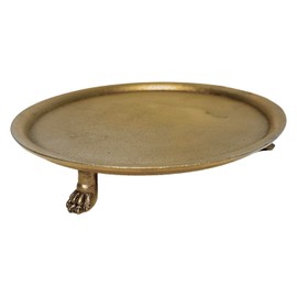 Hapton House Large 100% Solid Brass Clawfoot Dish - 8 in, 1.8 lbs - Pedestal Dish - Candle Dish - Candle Holder - Jewelry Dish - Jewelry Holder - Perfect for Wax Candles, Jewelry, Rings, and Trinkets