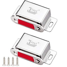 Jiayi Cupboard Magnetic Door Catch 2 Pack Cabinet Door Magnet 14KG Pull Stainless Steel Cupbord Door Magnetic Catches Heavy Duty Magnetic Cuoboard Latches for Kitchen Drawer Door Magnets Catcher