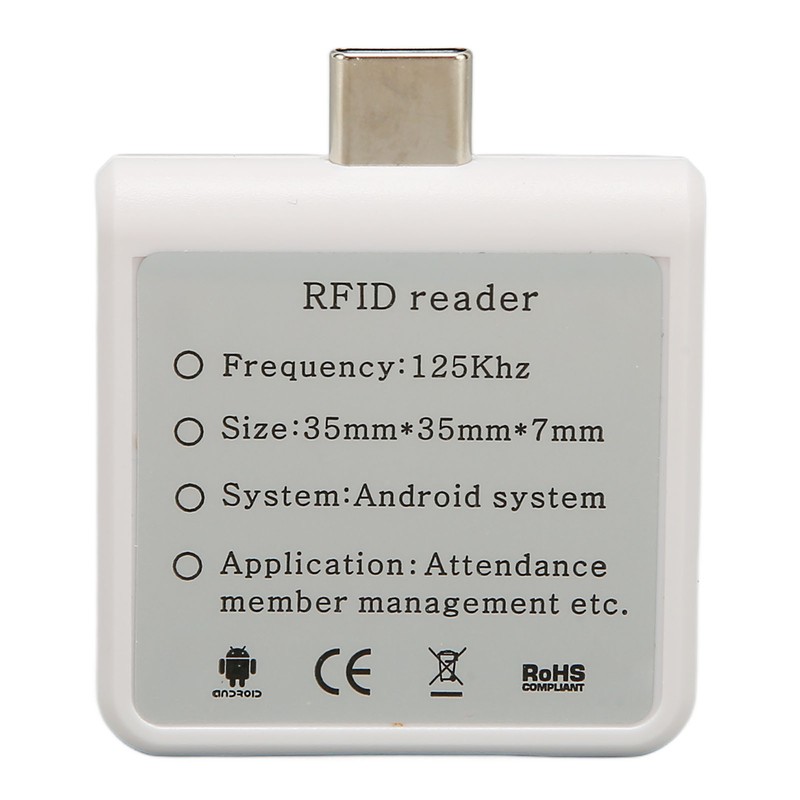 RFID ID Mobile Phone Card Reader Type C Interface 125Khz