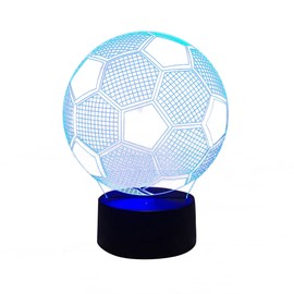 3D Visual Soccer Night Lamp USB LED Touch Football Shaped Night Light Gift