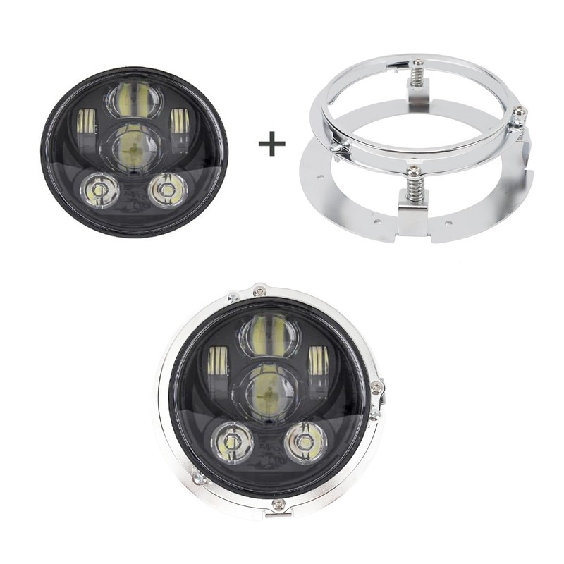 5.75in Round Headlight Mounting Bracket Stable Firmly Fixed Iron Universal