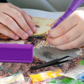 Hotfix Rhinestone Applicator Kit - Professional Bedazzling Tools with 1500+ Gems for Clothes, DIY Crafts & Textiles (Purple Wand, Storage Bag)