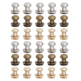 eMagTech 30Pcs Mini Drawer Knobs Jewelry Box Small Knobs with Srew for Furniture Doors Cabinets Dressing Tables Wardrobes Chests of Drawers(Silver Bronze Gold)