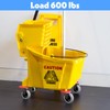 4pcs Mop Bucket Wheels Replacement – Non-Marking TPR Casters for