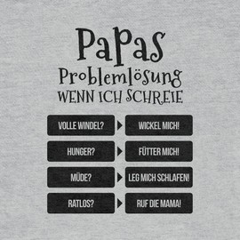 Shirtgeil Funny Gift Dad - Papa’s Problem Solving Baby Body Suit Short-Sleeved -