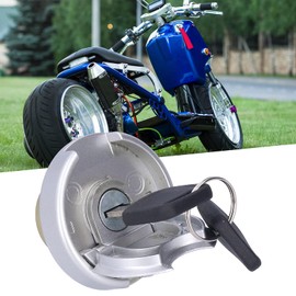 Locking Gas, Stainless Steel Fuel Lock with 2 Keys Universal for Scooter Motorcycle