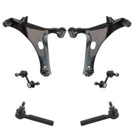 TRQ Front Steering & Suspension Kit Control Arms Ball Joints Tie Rods Sway Links 6pc Compatible with 2005-2009 Subaru Legacy Outback