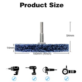Shineboc Grinding Discs, 4 Inch Nylon Discs Stripping Wheel, Rust Removal Grinding Disc for Metal Steel Grinding Polishing (Blue)