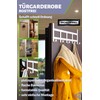 Menz Door Coat Rack for Hanging, White Door Hooks for