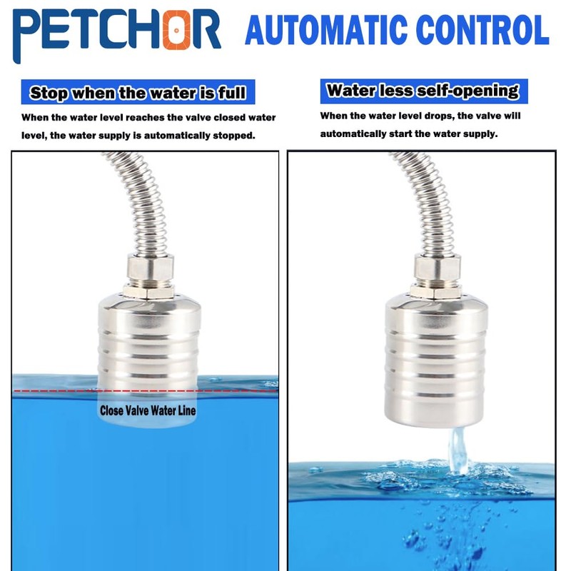 PETCHOR 304 Stainless Steel Fully Automatic Water Level Control Float