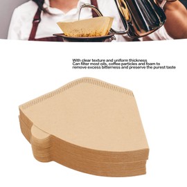Filtros de café de Cono de 100 Unidades para Cafetera de Goteo y Vertido Filtro para Cafetera Filtro de Papel para Filtros de Goteo Desechables Marrón Natural
