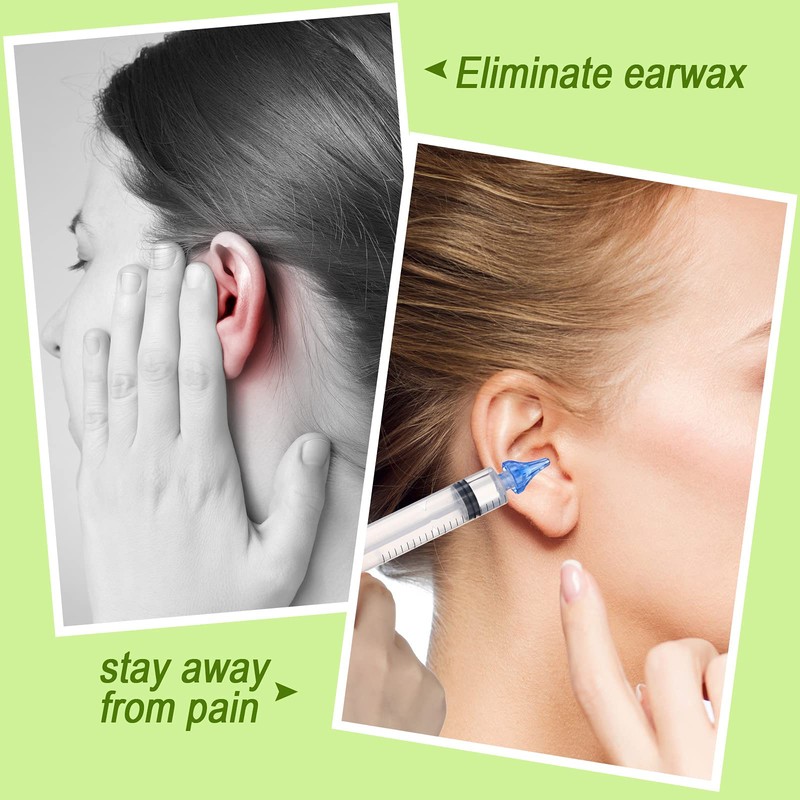 2 Pieces Ear Wax Cleaner Syringe Tip Ear Wax Flusher