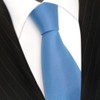 Designer Silk Tie Blue Rep Baby Blue Plain Silk Tie