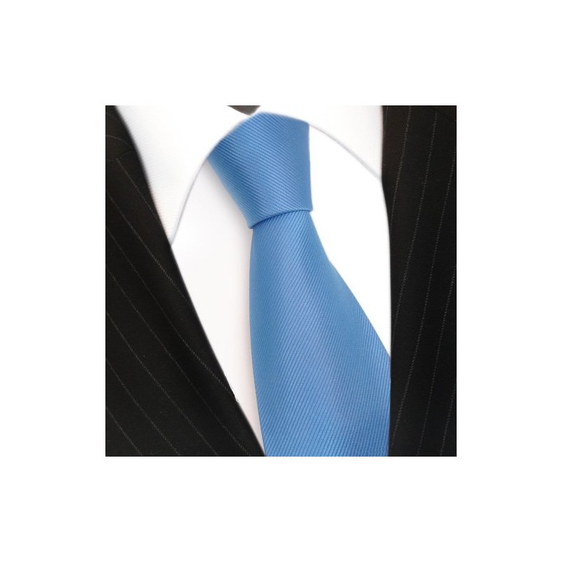 Designer Silk Tie Blue Rep Baby Blue Plain Silk Tie