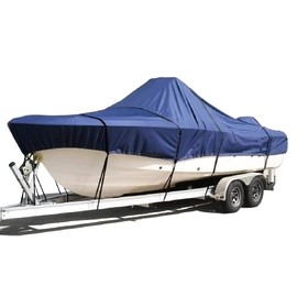 SavvyCraft Trailerable Boat Cover Fits V-Hull Center Console Boat Fishing Boat 17ft-24ft 3 Color