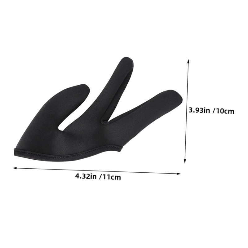 SAFIGLE 2Pcs Heat Resistant Hair Styling Gloves Three Finger Design