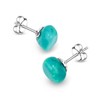 Turquoise Stud Earrings for Women, Blue Raw Gemstone Earrings with
