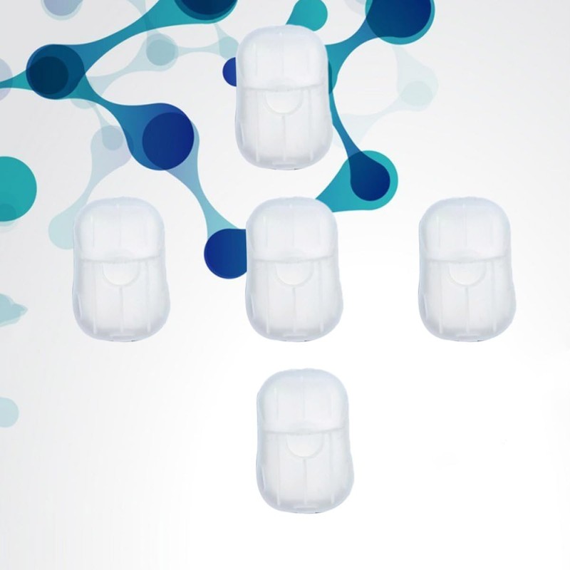 SUPVOX 5 Packs Travel Soap Paper 100 Sheets Hand Washing