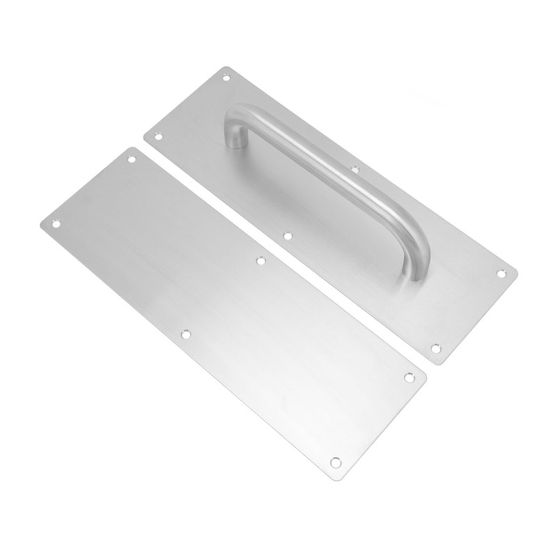 Pull Push Door Plate Handle with Screws 304 Stainless Steel