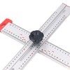 Woodworking Ruler Scribing Tool 2 In 1 Multifunctional Aluminum Alloy
