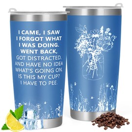 Cessfle I Came I Saw I Forgot Tumbler, 20oz Funny 70th 60th Birthday Gifts for Men, Senior Citizen Gifts for Elderly Male, Funny Christmas Gifts for Friends, Old People Gag Gifts for Grandpa