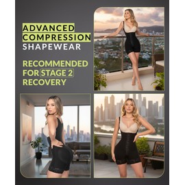 Forma Tu Cuerpo, Fajas para mujeres, Stage 2 Tummy Tuck & Liposuction Compression Garment, BBL Moderate Shapewear, Open Bust Hourglass Body Shaper, faja reductora de abdomen y cintura BEI M
