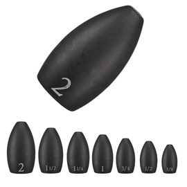 Reaction Tackle Tungsten Flipping Weights Sinkers - 3/8 Never Chip Black