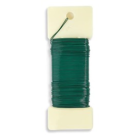 FloraCraft 20 Gauge Floral Paddle Wire 93 Feet Green