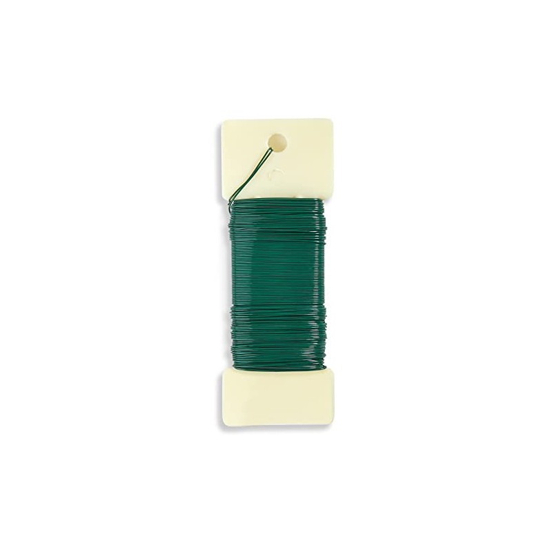 FloraCraft 20 Gauge Floral Paddle Wire 93 Feet Green