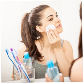 Outanaya Bamboo Fiber Reusable Makeup Remover Pads Set for Gentle Cleansing Includes Cotton Laundry Bag and Bamboo Storage Tube for All Skin Types