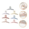 PACKOVE 7pcs Jelly Cross Hair Clamps Medium Hair Jaw Clips