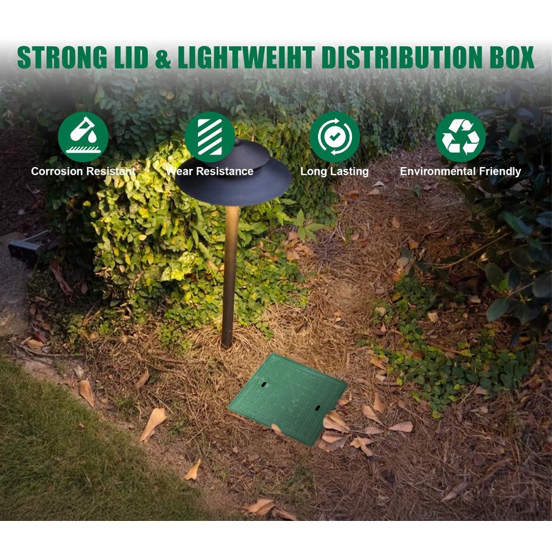 Natotela 16x16x16in Underground Splice Boxes with Fiberglass Solid Cover,In Ground