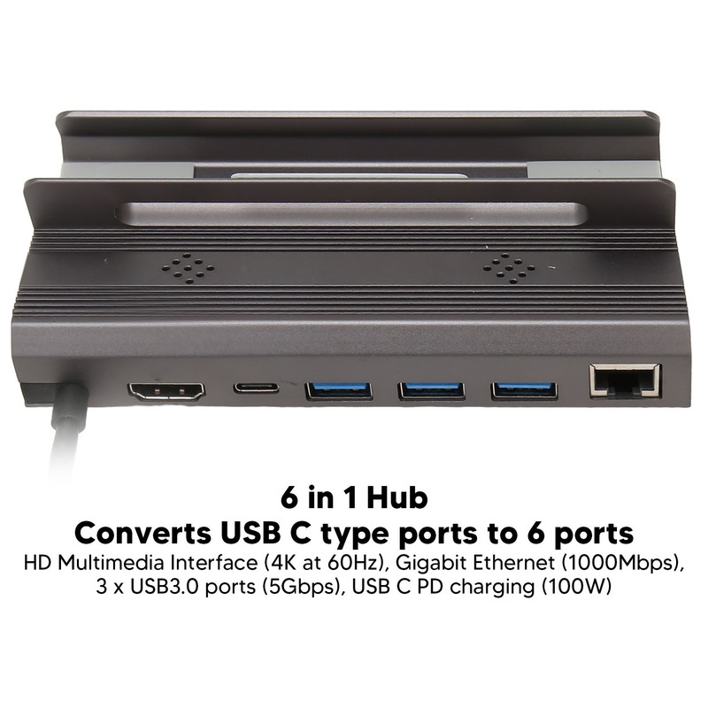 for Steam Deck Docking Station 6 in 1 USB C