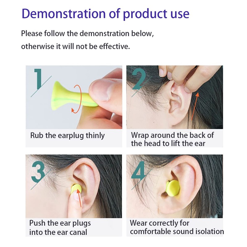 Ear Plugs for Sleep, Noise Cancelling, 38 dB Sound Insulation,