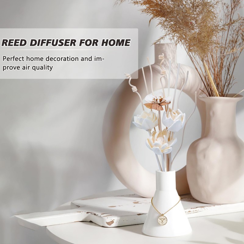 Oxmidud Flowers Reed Diffuser Sticks Set, Scent Diffuser Stick, Fake