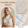 2 Pcs Head Scarf Triangle, Cute Lace Stylish Kerchief Polyester
