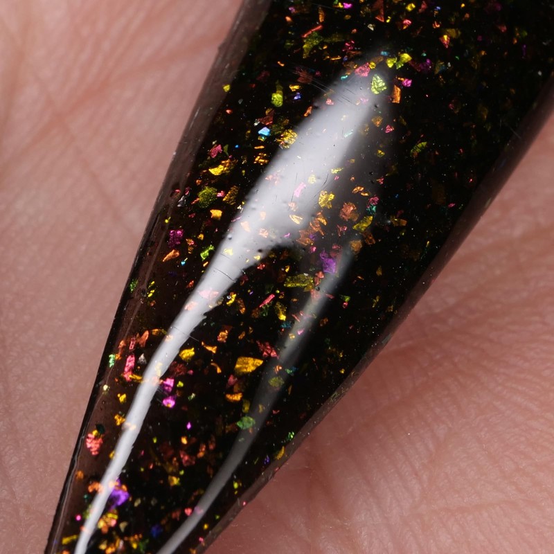 Glow in the dark Black Nail Acrylic Powder with Chameleon