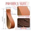 Angoily Curtain Rod Leather Strap Holder, 4 PCS Brown Leather