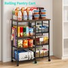 HapiRm Rolling Kitchen Carts with Storage - Microwave Table Stand