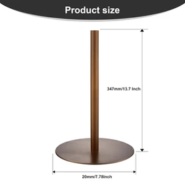 PEROPROS Paper Towel Holder Countertop, Weighted Freestanding Paper Roll Holders for Kitchen Counter, Exquisite 9-Gauge Solid Pure Brass Paper Roll Holder - Oil Rubbed Bronze, One Pack
