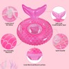 Baby Pool Float,Mermaid Inflatable Swimming Float Ring with Seat Handle,Infant