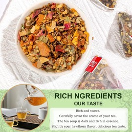 Oil Cleansing Tea,Oil Reducing Tea for Liver,10 Herbals with Excellent Formula,20 Tea Bags (1pcs)