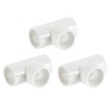 uxcell 1/2" PVC Tee, 3 Pcs 3 Way Elbow Connector