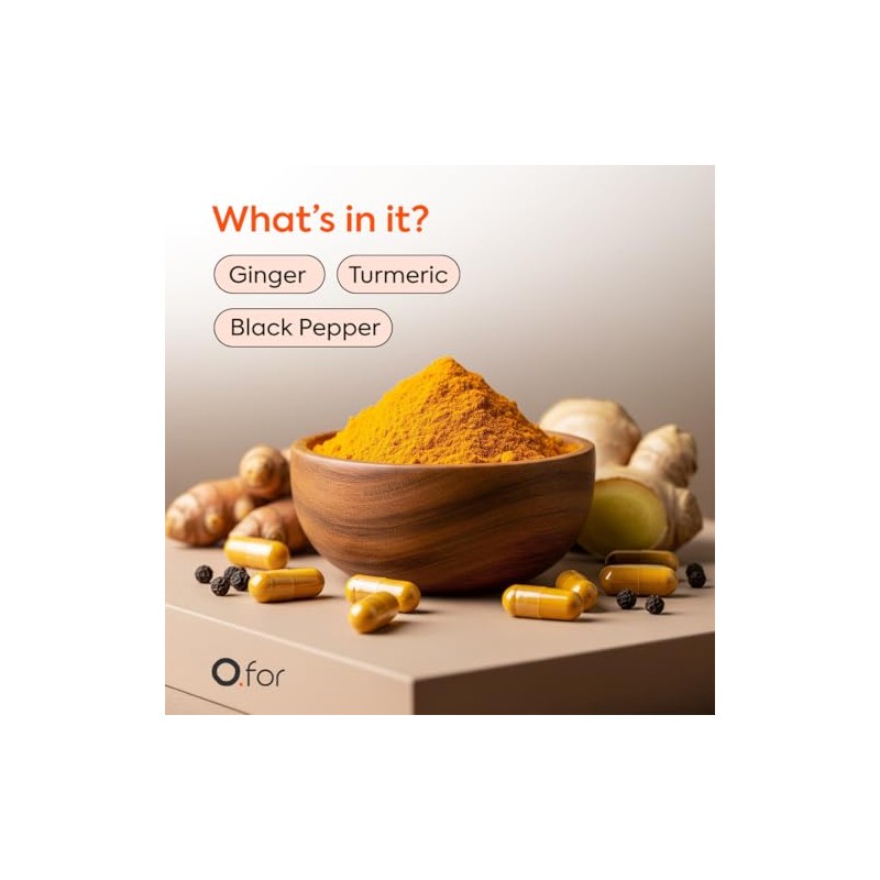 Turmeric Supplements with Ginger & Black Pepper – 800mg per