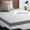 Lucid 4 Inch Bamboo Infused Memory Foam Mattress Topper -