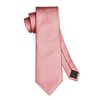 Enlision 3.3" Rose Pink Tie and Pocket Square Set Wedding