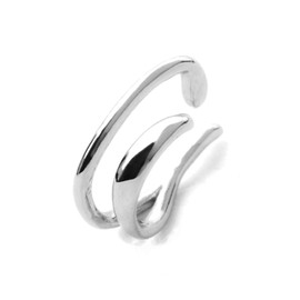 Moonstan Women's Ear Cuffs, Popular, Gold, Silver, 2 Tiers, Frosted, Hypoallergenic, na